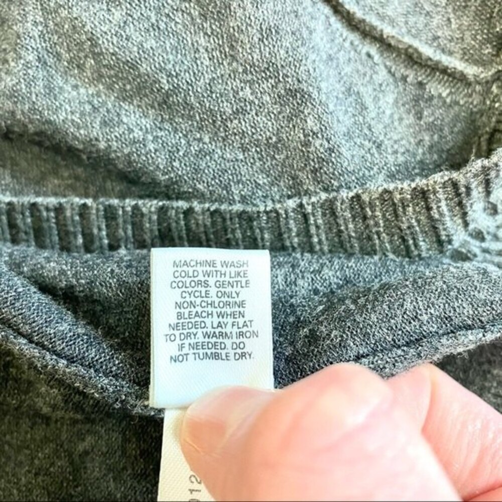 Express Grey Cardigan Rhinestone Button Sweater - Picture 8 of 8